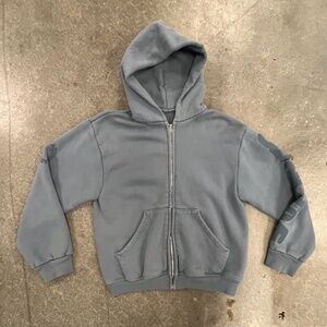 SET Active Blue Gray Zip-Up Hoodie